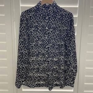 Banana Republic Dillon Classic Fit Leopard Print Blouse